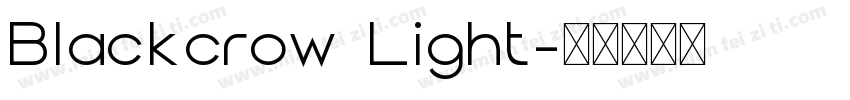 Blackcrow Light字体转换